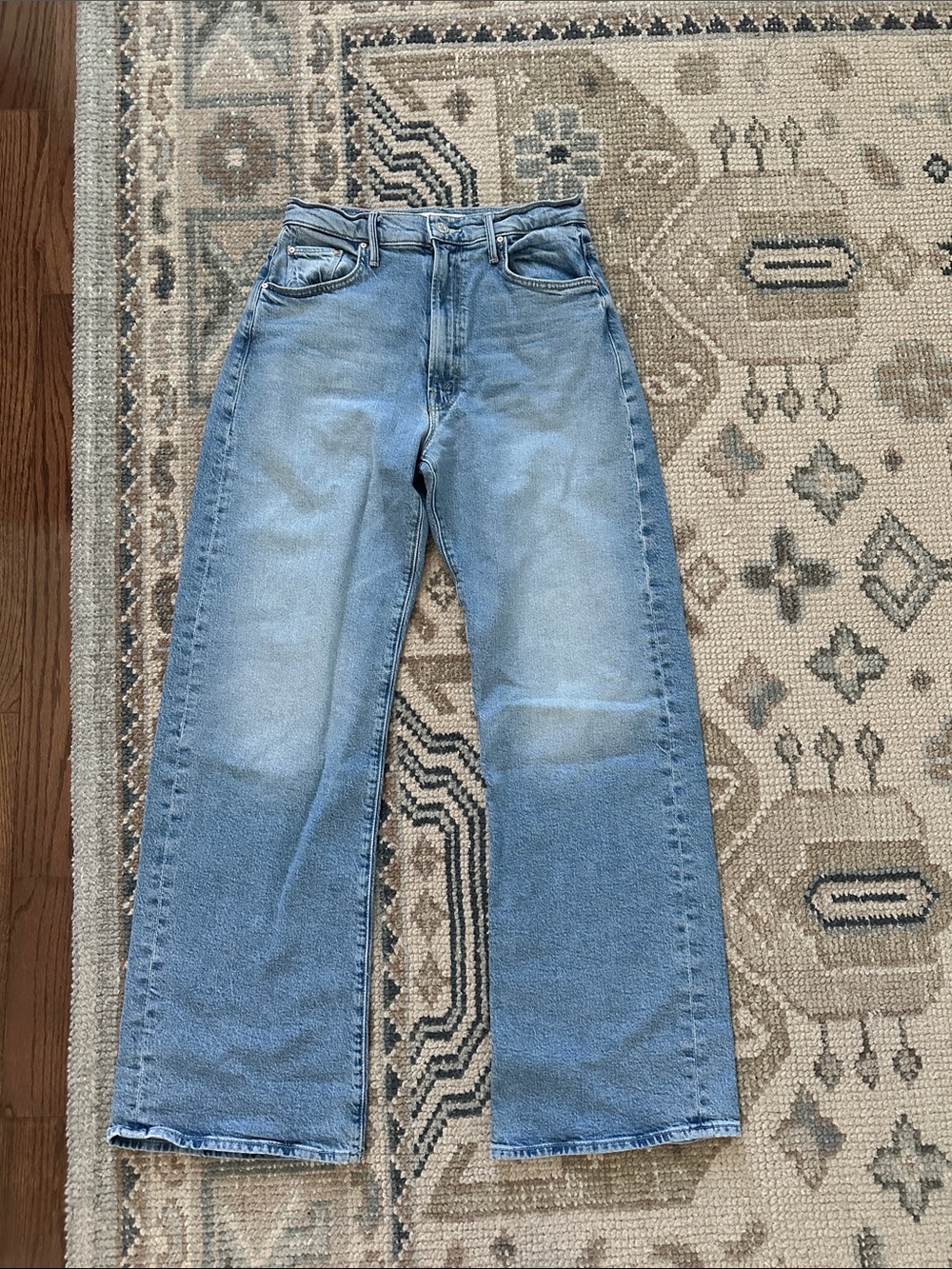 MOTHER Light Blue Bootcut wide leg  high waist Jeans size 28